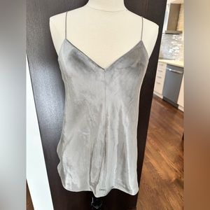 T Alexander Wang Velvet Silver tank XS